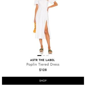 ASTR original $128 now $50 White poplin Dress